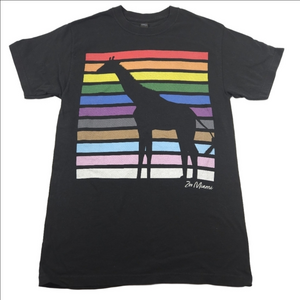 M&O Gold Unisex Rainbow Giraffe T Shirt Size Small